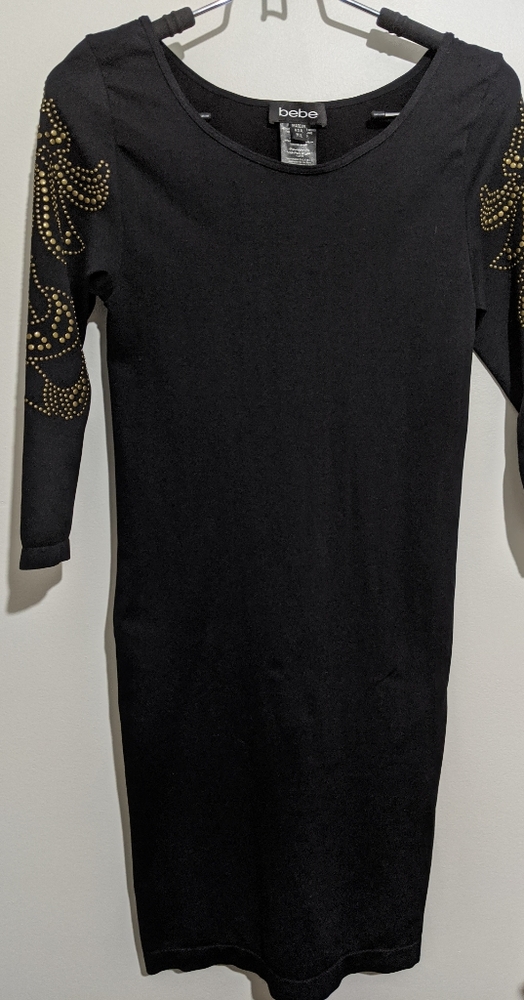 Bebe Black Fitted Dress